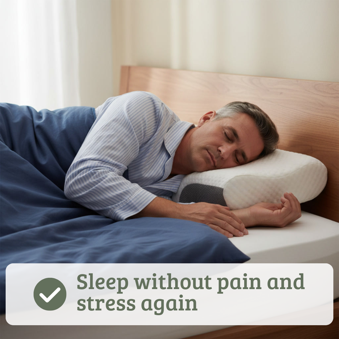 60% OFF | Side Sleep Pillow – Alleviates Neck, Shoulder & Back Pain